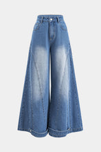 yıkanmış görünümlü denim pantolon