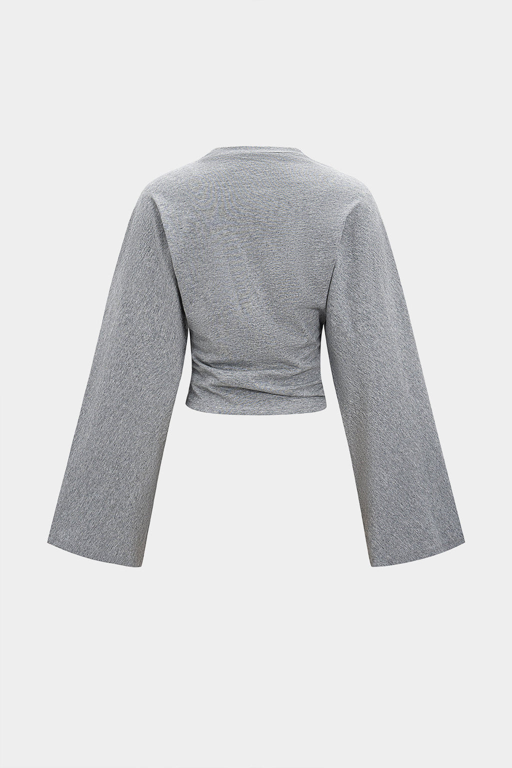 Büzgülü Uzun Kollu Yuvarlak Yaka Şık Detaylı Kadın Bluz