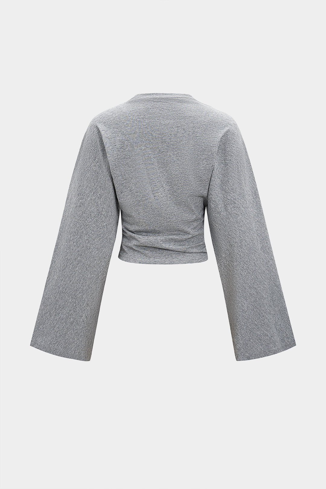 Büzgülü Uzun Kollu Yuvarlak Yaka Şık Detaylı Kadın Bluz