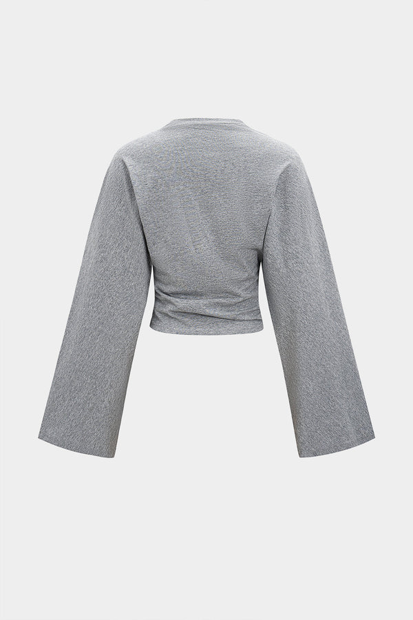 büzgülü oversize kollu bluz