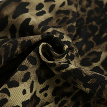 leopar desenli mini şort