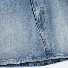 mini asimetrik denim etek