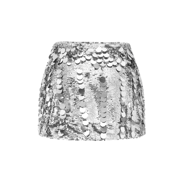 gri pullu mini etek